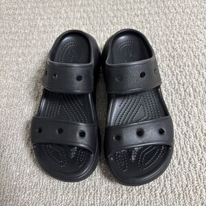 Crocs Classic Crush Sandals Women Shoe Men 4 Wo 6 Black Comfort Slides Platform